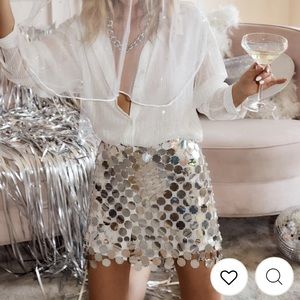 Diana Disco Skirt (SILVER)